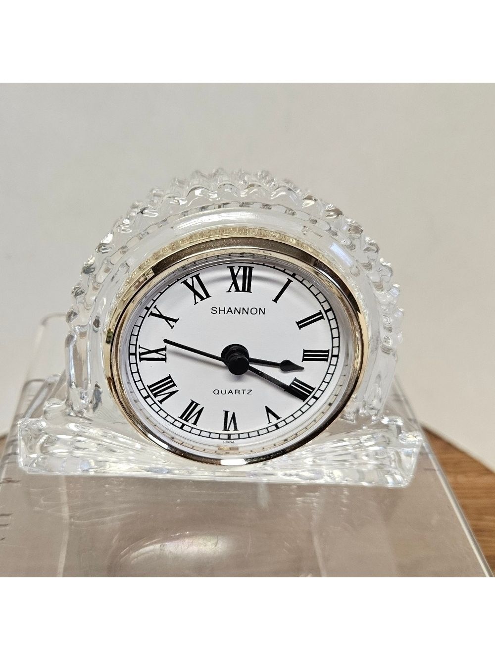 Vintage Shannon Crystal Desk Clock